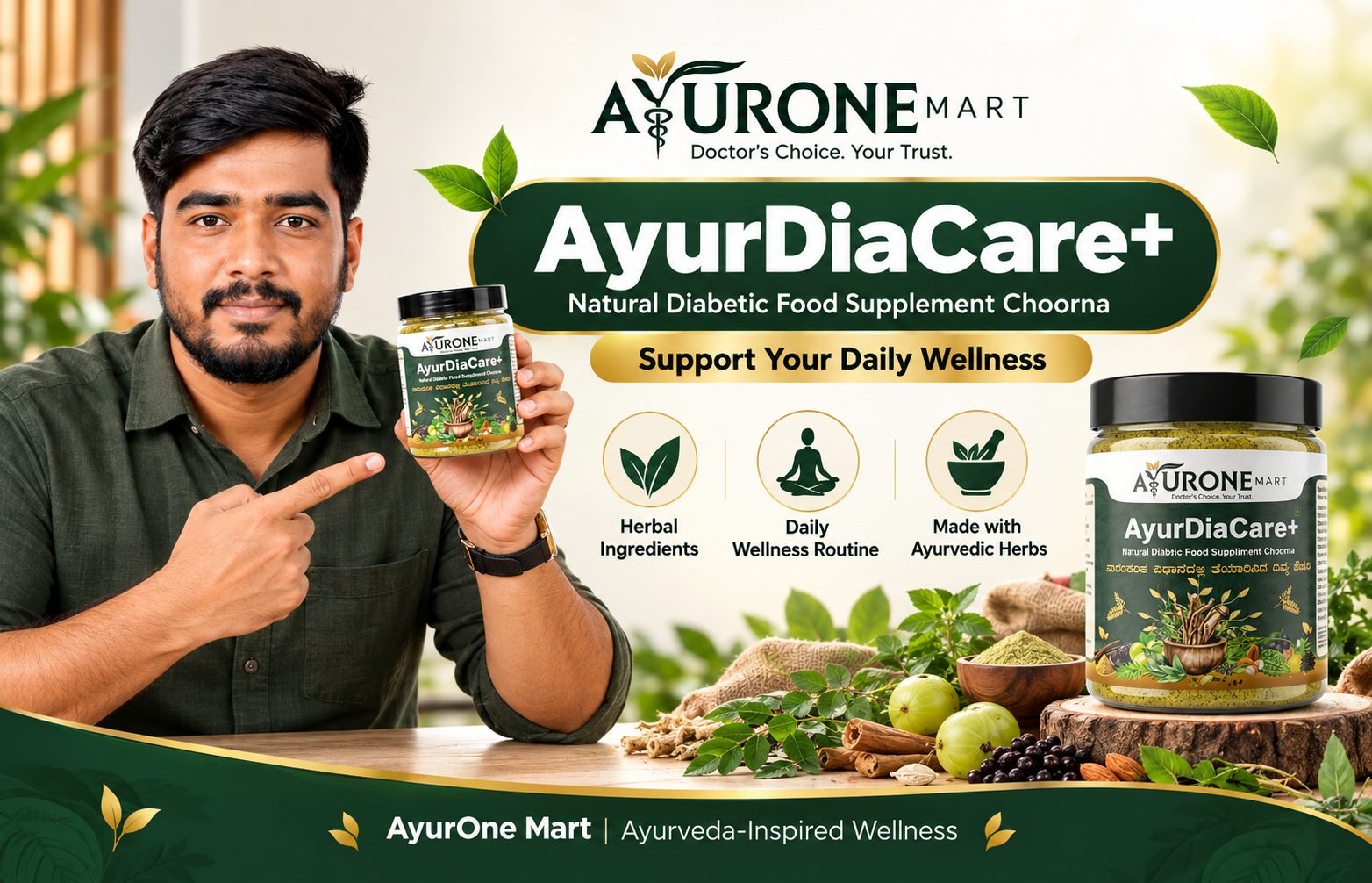 AyurDiaCare+ — ಮಧುಮೇಹ ನಿರ್ವಹಣೆಗೆ